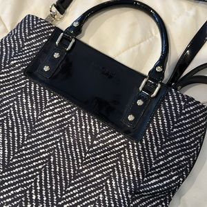 KATE SPADE ♠️ 
Nylon and Patent Houndstooth Bag ♠️